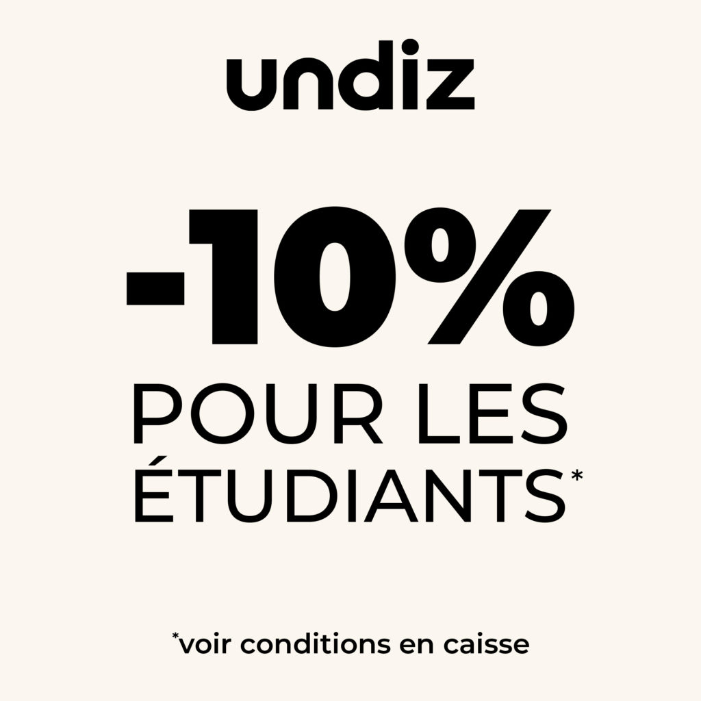 -10% pour les étudiants chez Undiz Balexert
