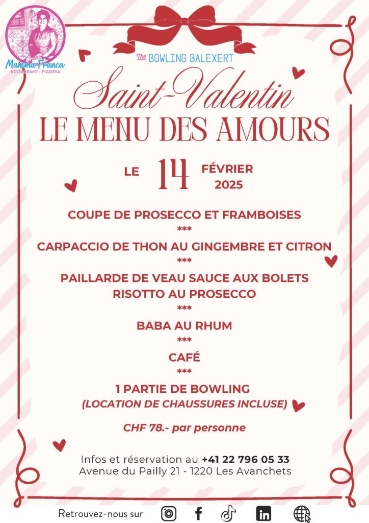 Menu Saint-Valentin