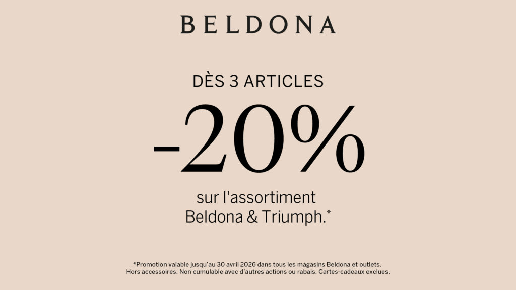 20% de réduction chez Beldona Balexert
