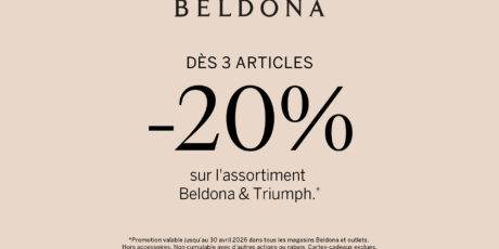 20% de réduction chez Beldona Balexert