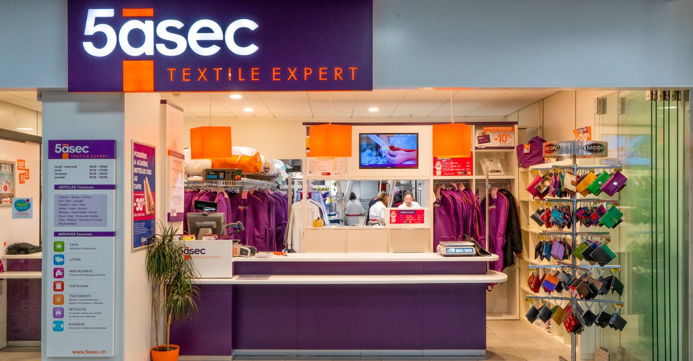 Pressing à Genève Votre pressing 5 à Sec au sein du Centre Commercial Balexert